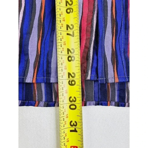 Duchamp London Size 15 Mens Multi Color Striped Spread Collar Cotton Men's Shirt - Picture 10 of 12